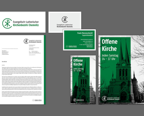 Corporate Design, Logo und Drucksachen Kirchenbezirk Chemnitz